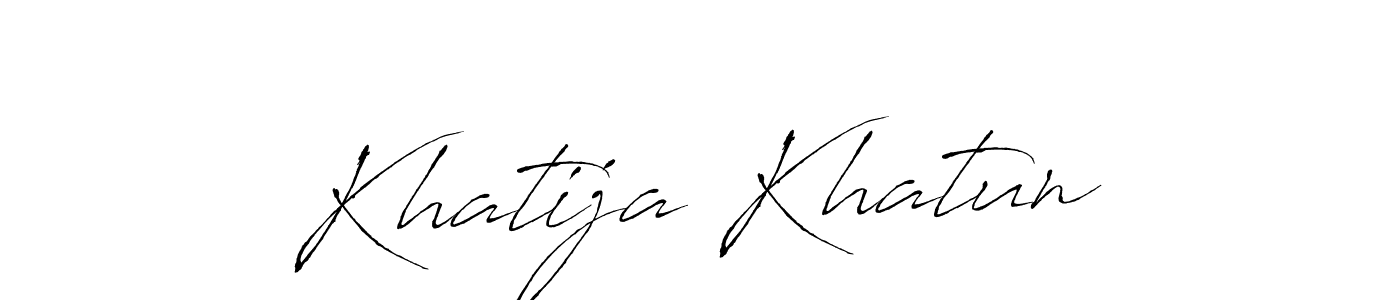 Design your own signature with our free online signature maker. With this signature software, you can create a handwritten (Antro_Vectra) signature for name Khatija Khatun. Khatija Khatun signature style 6 images and pictures png