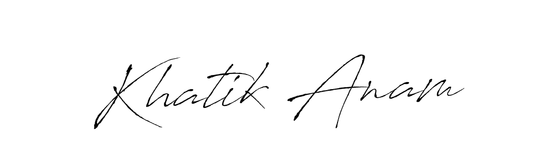 How to Draw Khatik Anam signature style? Antro_Vectra is a latest design signature styles for name Khatik Anam. Khatik Anam signature style 6 images and pictures png