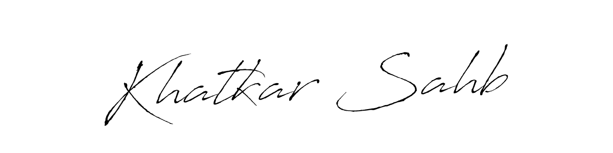 How to make Khatkar Sahb name signature. Use Antro_Vectra style for creating short signs online. This is the latest handwritten sign. Khatkar Sahb signature style 6 images and pictures png
