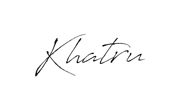 Make a beautiful signature design for name Khatru. With this signature (Antro_Vectra) style, you can create a handwritten signature for free. Khatru signature style 6 images and pictures png