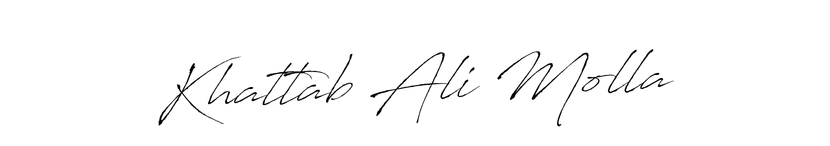 Similarly Antro_Vectra is the best handwritten signature design. Signature creator online .You can use it as an online autograph creator for name Khattab Ali Molla. Khattab Ali Molla signature style 6 images and pictures png