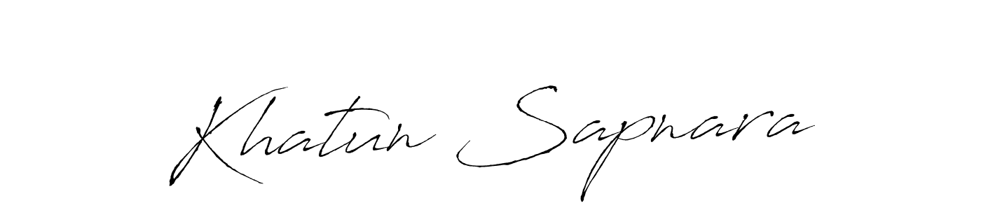 Also we have Khatun Sapnara name is the best signature style. Create professional handwritten signature collection using Antro_Vectra autograph style. Khatun Sapnara signature style 6 images and pictures png