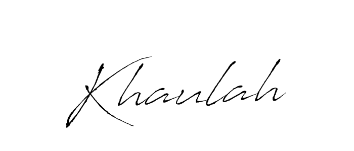 Create a beautiful signature design for name Khaulah. With this signature (Antro_Vectra) fonts, you can make a handwritten signature for free. Khaulah signature style 6 images and pictures png