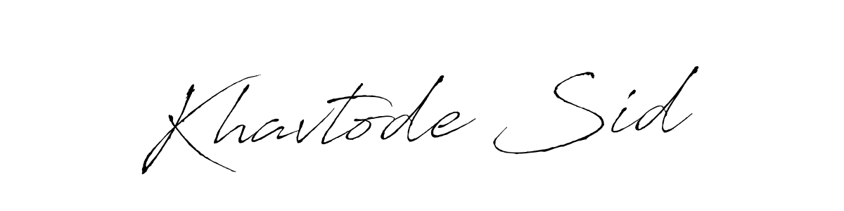 Make a beautiful signature design for name Khavtode Sid. With this signature (Antro_Vectra) style, you can create a handwritten signature for free. Khavtode Sid signature style 6 images and pictures png