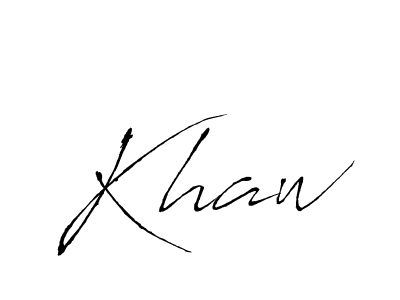 Design your own signature with our free online signature maker. With this signature software, you can create a handwritten (Antro_Vectra) signature for name Khaw. Khaw signature style 6 images and pictures png