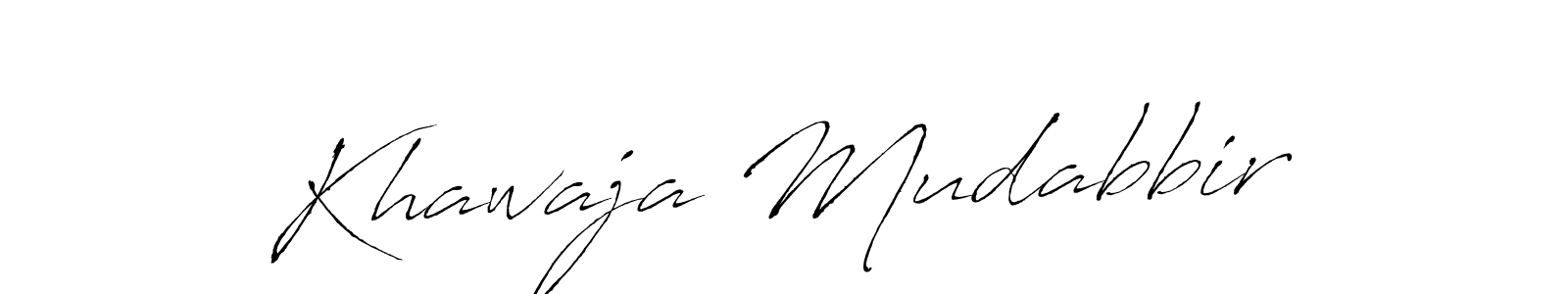 Use a signature maker to create a handwritten signature online. With this signature software, you can design (Antro_Vectra) your own signature for name Khawaja Mudabbir. Khawaja Mudabbir signature style 6 images and pictures png