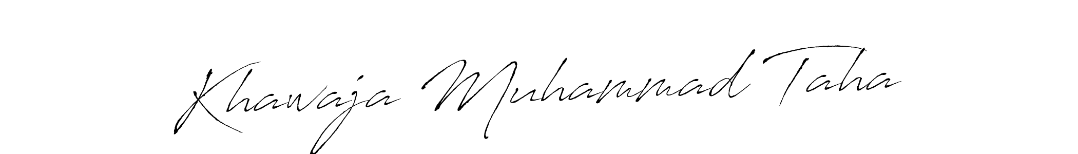 You should practise on your own different ways (Antro_Vectra) to write your name (Khawaja Muhammad Taha) in signature. don't let someone else do it for you. Khawaja Muhammad Taha signature style 6 images and pictures png