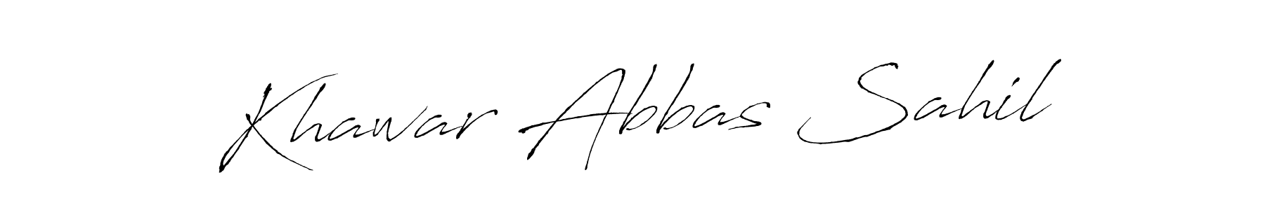 You can use this online signature creator to create a handwritten signature for the name Khawar Abbas Sahil. This is the best online autograph maker. Khawar Abbas Sahil signature style 6 images and pictures png