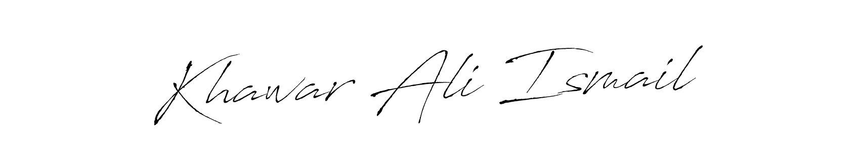 See photos of Khawar Ali Ismail official signature by Spectra . Check more albums & portfolios. Read reviews & check more about Antro_Vectra font. Khawar Ali Ismail signature style 6 images and pictures png