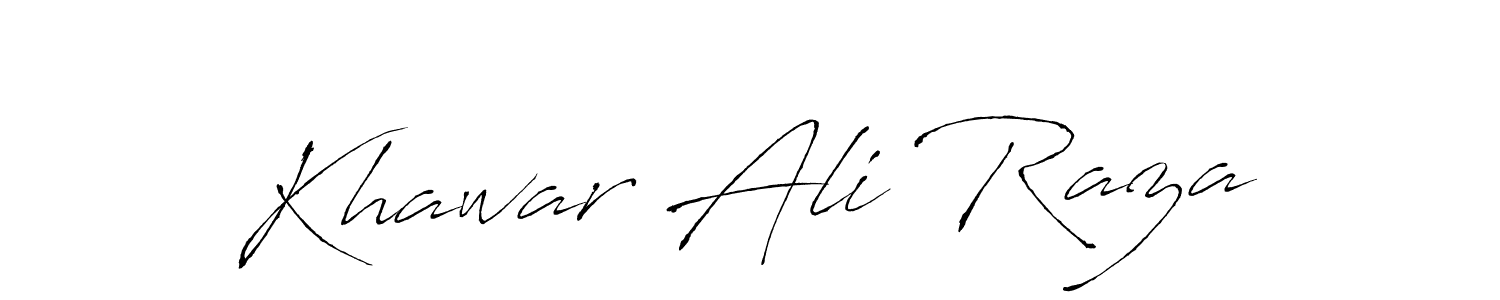 Khawar Ali Raza stylish signature style. Best Handwritten Sign (Antro_Vectra) for my name. Handwritten Signature Collection Ideas for my name Khawar Ali Raza. Khawar Ali Raza signature style 6 images and pictures png