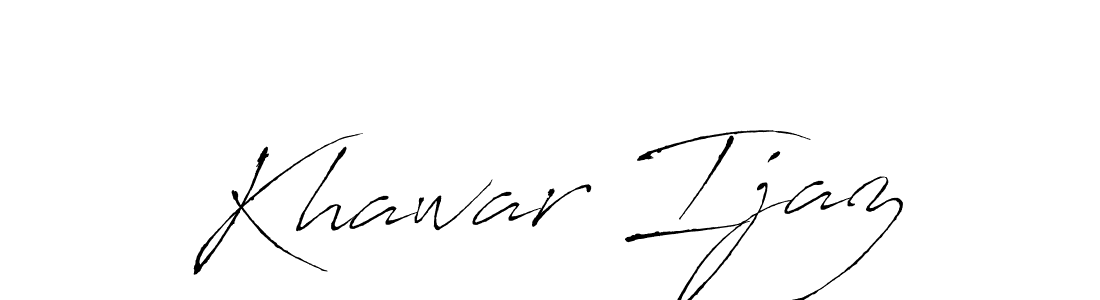 Design your own signature with our free online signature maker. With this signature software, you can create a handwritten (Antro_Vectra) signature for name Khawar Ijaz. Khawar Ijaz signature style 6 images and pictures png