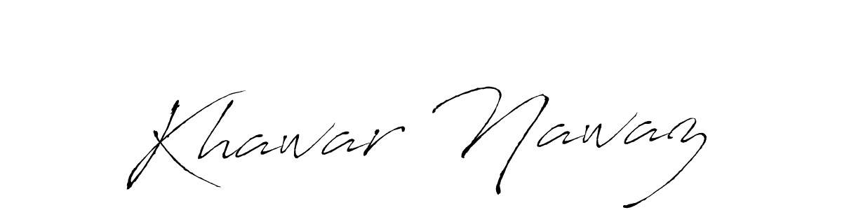 The best way (Antro_Vectra) to make a short signature is to pick only two or three words in your name. The name Khawar Nawaz include a total of six letters. For converting this name. Khawar Nawaz signature style 6 images and pictures png