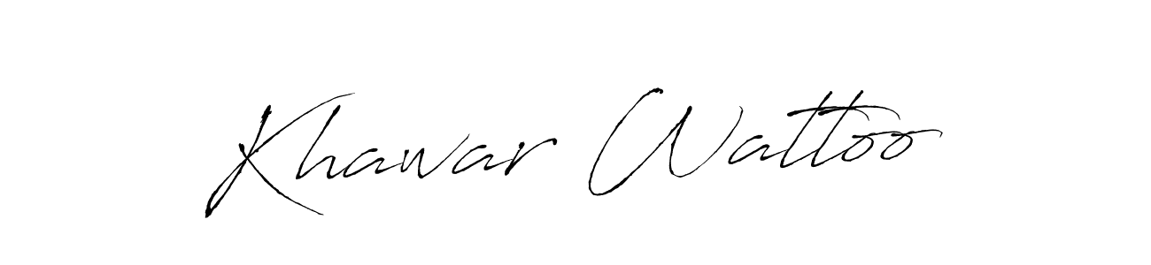 Also we have Khawar Wattoo name is the best signature style. Create professional handwritten signature collection using Antro_Vectra autograph style. Khawar Wattoo signature style 6 images and pictures png
