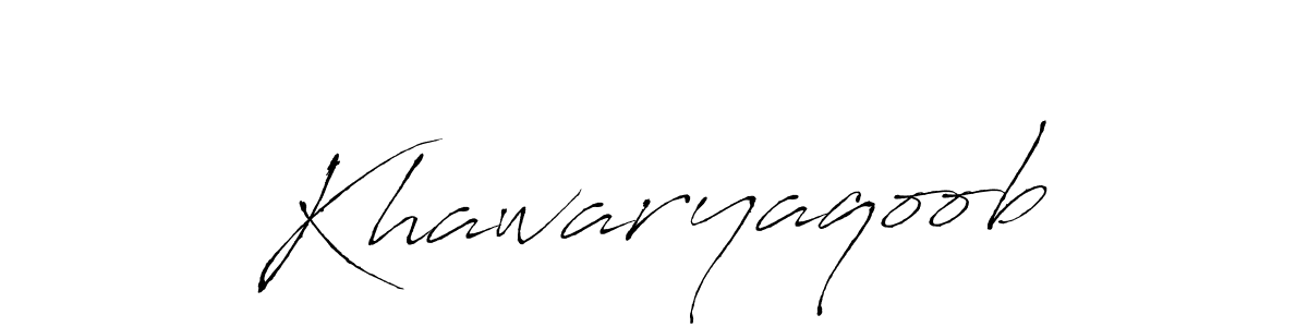 Use a signature maker to create a handwritten signature online. With this signature software, you can design (Antro_Vectra) your own signature for name Khawaryaqoob. Khawaryaqoob signature style 6 images and pictures png