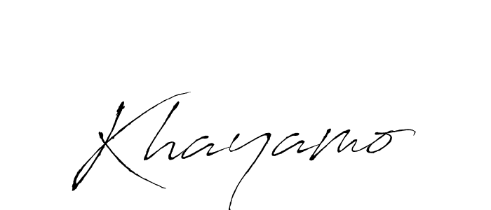 Khayamo stylish signature style. Best Handwritten Sign (Antro_Vectra) for my name. Handwritten Signature Collection Ideas for my name Khayamo. Khayamo signature style 6 images and pictures png