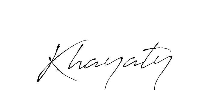 How to make Khayaty signature? Antro_Vectra is a professional autograph style. Create handwritten signature for Khayaty name. Khayaty signature style 6 images and pictures png