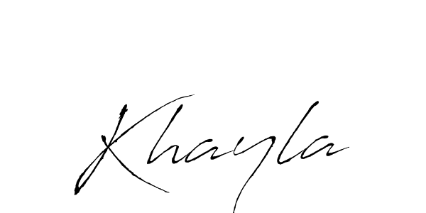 Create a beautiful signature design for name Khayla. With this signature (Antro_Vectra) fonts, you can make a handwritten signature for free. Khayla signature style 6 images and pictures png