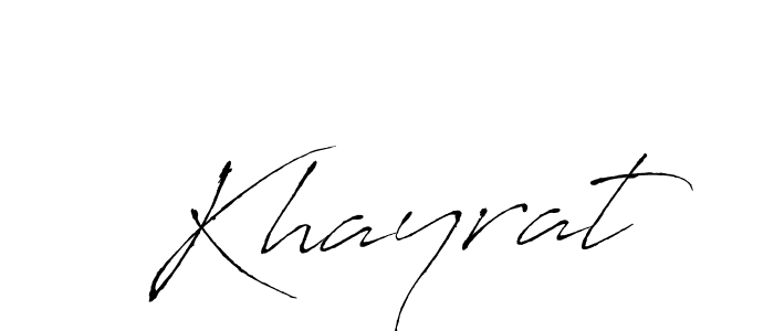 Khayrat stylish signature style. Best Handwritten Sign (Antro_Vectra) for my name. Handwritten Signature Collection Ideas for my name Khayrat. Khayrat signature style 6 images and pictures png