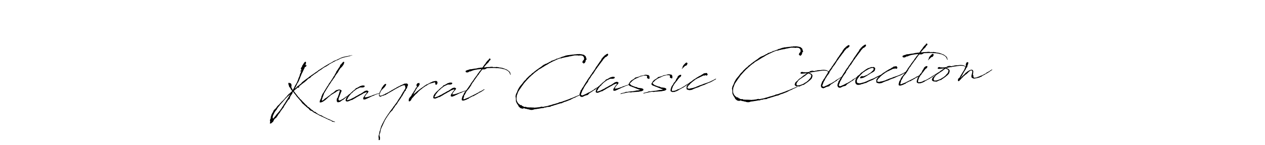 How to make Khayrat Classic Collection signature? Antro_Vectra is a professional autograph style. Create handwritten signature for Khayrat Classic Collection name. Khayrat Classic Collection signature style 6 images and pictures png