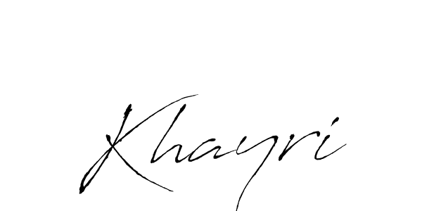 Create a beautiful signature design for name Khayri. With this signature (Antro_Vectra) fonts, you can make a handwritten signature for free. Khayri signature style 6 images and pictures png