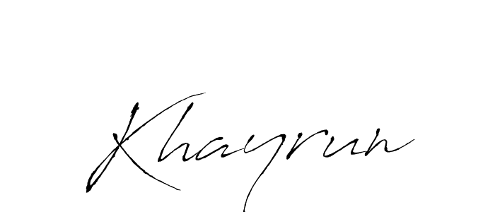 How to make Khayrun signature? Antro_Vectra is a professional autograph style. Create handwritten signature for Khayrun name. Khayrun signature style 6 images and pictures png