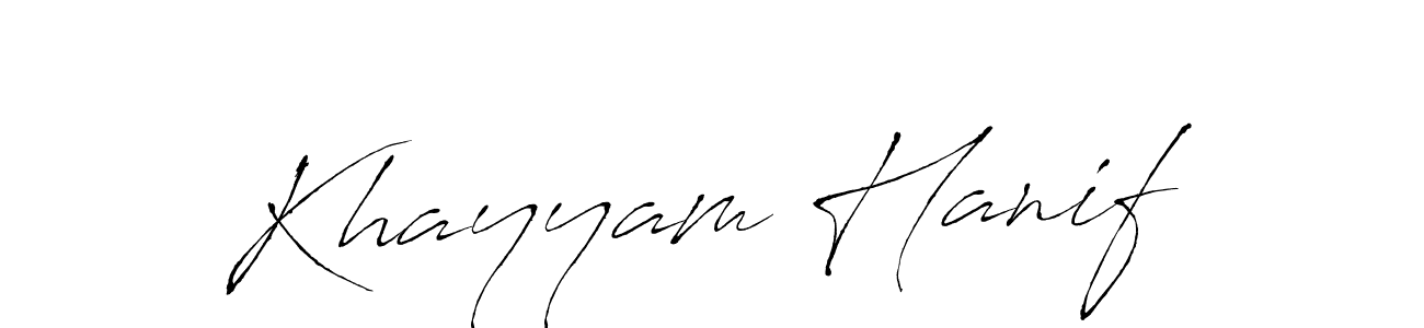 if you are searching for the best signature style for your name Khayyam Hanif. so please give up your signature search. here we have designed multiple signature styles  using Antro_Vectra. Khayyam Hanif signature style 6 images and pictures png