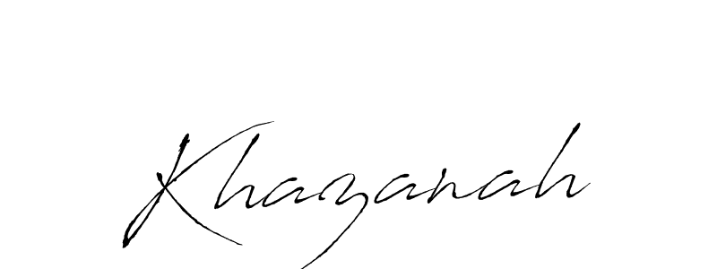 Make a beautiful signature design for name Khazanah. With this signature (Antro_Vectra) style, you can create a handwritten signature for free. Khazanah signature style 6 images and pictures png