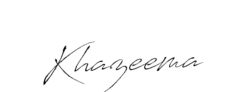 How to make Khazeema signature? Antro_Vectra is a professional autograph style. Create handwritten signature for Khazeema name. Khazeema signature style 6 images and pictures png