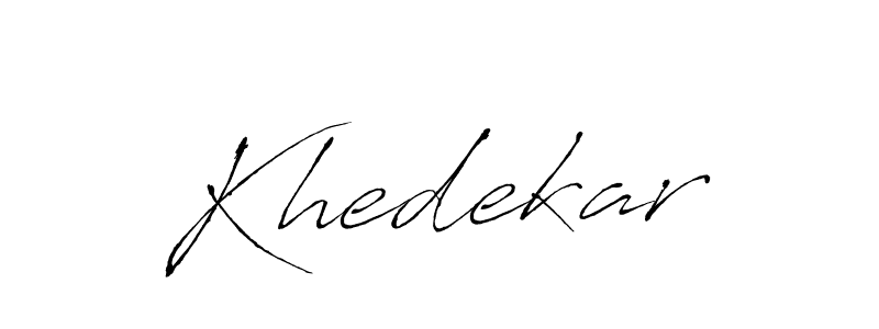 Design your own signature with our free online signature maker. With this signature software, you can create a handwritten (Antro_Vectra) signature for name Khedekar. Khedekar signature style 6 images and pictures png