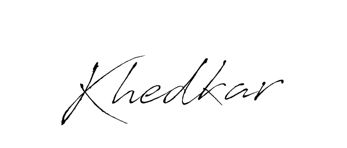 Make a beautiful signature design for name Khedkar. With this signature (Antro_Vectra) style, you can create a handwritten signature for free. Khedkar signature style 6 images and pictures png