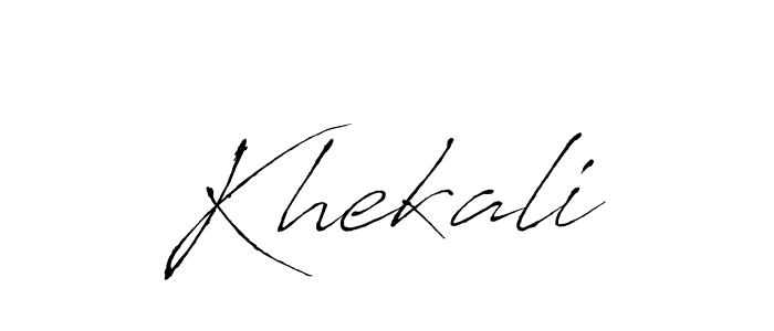 Create a beautiful signature design for name Khekali. With this signature (Antro_Vectra) fonts, you can make a handwritten signature for free. Khekali signature style 6 images and pictures png