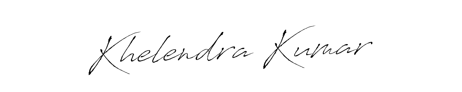 How to make Khelendra Kumar signature? Antro_Vectra is a professional autograph style. Create handwritten signature for Khelendra Kumar name. Khelendra Kumar signature style 6 images and pictures png