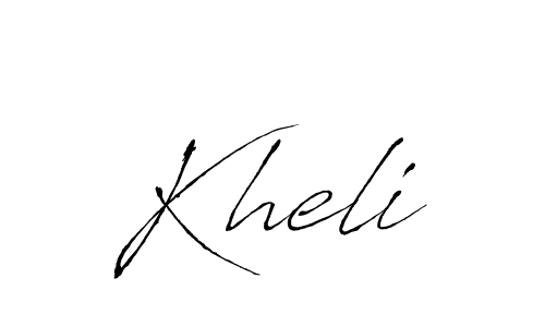 Design your own signature with our free online signature maker. With this signature software, you can create a handwritten (Antro_Vectra) signature for name Kheli. Kheli signature style 6 images and pictures png