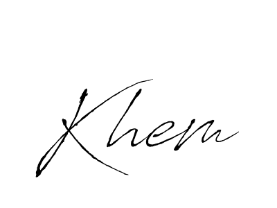Create a beautiful signature design for name Khem. With this signature (Antro_Vectra) fonts, you can make a handwritten signature for free. Khem signature style 6 images and pictures png