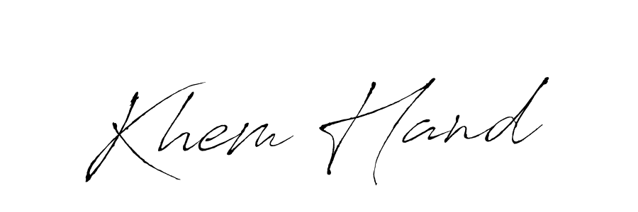 Design your own signature with our free online signature maker. With this signature software, you can create a handwritten (Antro_Vectra) signature for name Khem Hand. Khem Hand signature style 6 images and pictures png