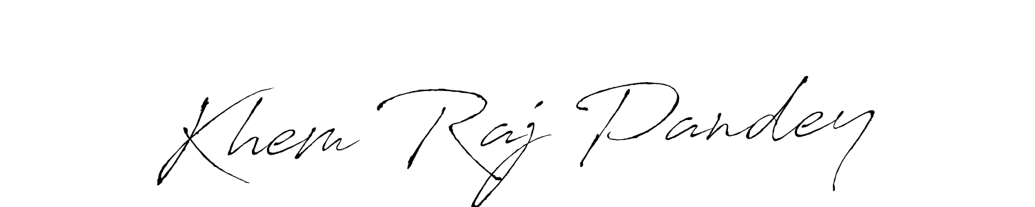 Use a signature maker to create a handwritten signature online. With this signature software, you can design (Antro_Vectra) your own signature for name Khem Raj Pandey. Khem Raj Pandey signature style 6 images and pictures png