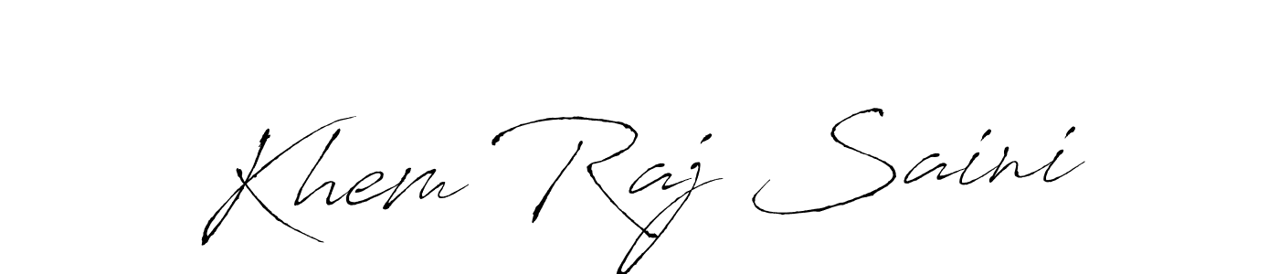 Design your own signature with our free online signature maker. With this signature software, you can create a handwritten (Antro_Vectra) signature for name Khem Raj Saini. Khem Raj Saini signature style 6 images and pictures png