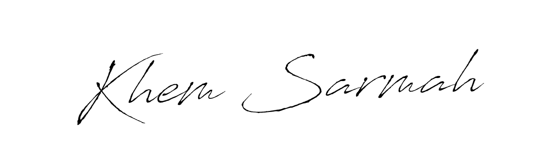 You should practise on your own different ways (Antro_Vectra) to write your name (Khem Sarmah) in signature. don't let someone else do it for you. Khem Sarmah signature style 6 images and pictures png