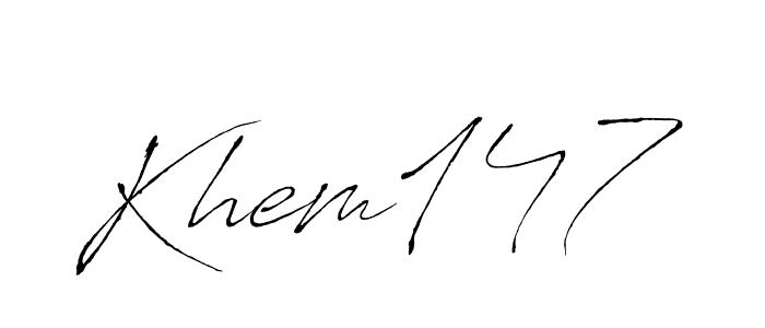 Antro_Vectra is a professional signature style that is perfect for those who want to add a touch of class to their signature. It is also a great choice for those who want to make their signature more unique. Get Khem147 name to fancy signature for free. Khem147 signature style 6 images and pictures png