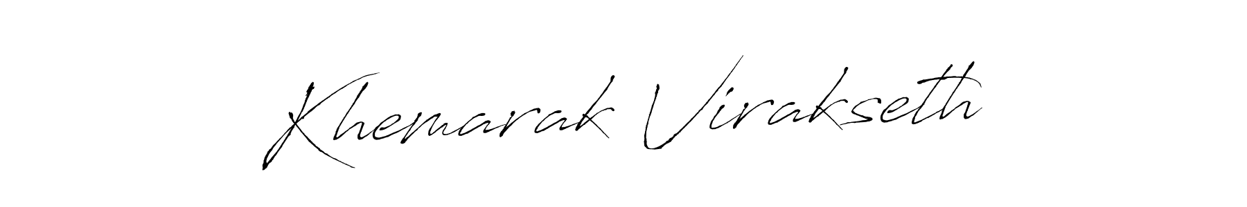 Create a beautiful signature design for name Khemarak Virakseth. With this signature (Antro_Vectra) fonts, you can make a handwritten signature for free. Khemarak Virakseth signature style 6 images and pictures png