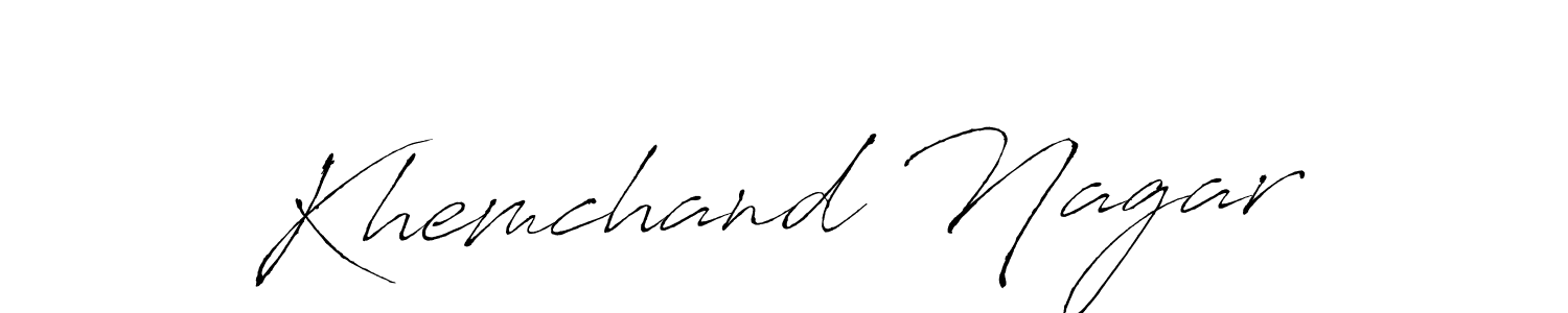 Also we have Khemchand Nagar name is the best signature style. Create professional handwritten signature collection using Antro_Vectra autograph style. Khemchand Nagar signature style 6 images and pictures png