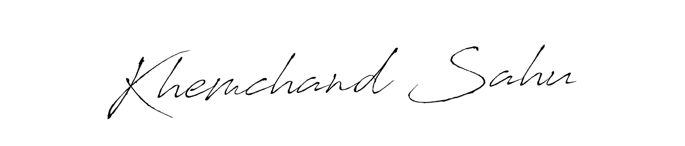 It looks lik you need a new signature style for name Khemchand Sahu. Design unique handwritten (Antro_Vectra) signature with our free signature maker in just a few clicks. Khemchand Sahu signature style 6 images and pictures png