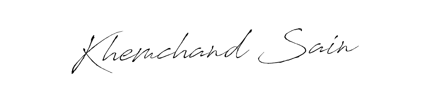 How to make Khemchand Sain signature? Antro_Vectra is a professional autograph style. Create handwritten signature for Khemchand Sain name. Khemchand Sain signature style 6 images and pictures png