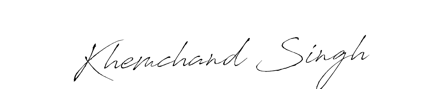 Create a beautiful signature design for name Khemchand Singh. With this signature (Antro_Vectra) fonts, you can make a handwritten signature for free. Khemchand Singh signature style 6 images and pictures png