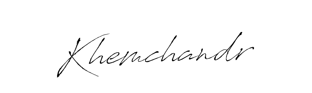 How to make Khemchandr name signature. Use Antro_Vectra style for creating short signs online. This is the latest handwritten sign. Khemchandr signature style 6 images and pictures png