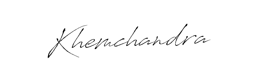 Khemchandra stylish signature style. Best Handwritten Sign (Antro_Vectra) for my name. Handwritten Signature Collection Ideas for my name Khemchandra. Khemchandra signature style 6 images and pictures png