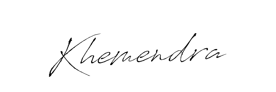 The best way (Antro_Vectra) to make a short signature is to pick only two or three words in your name. The name Khemendra include a total of six letters. For converting this name. Khemendra signature style 6 images and pictures png