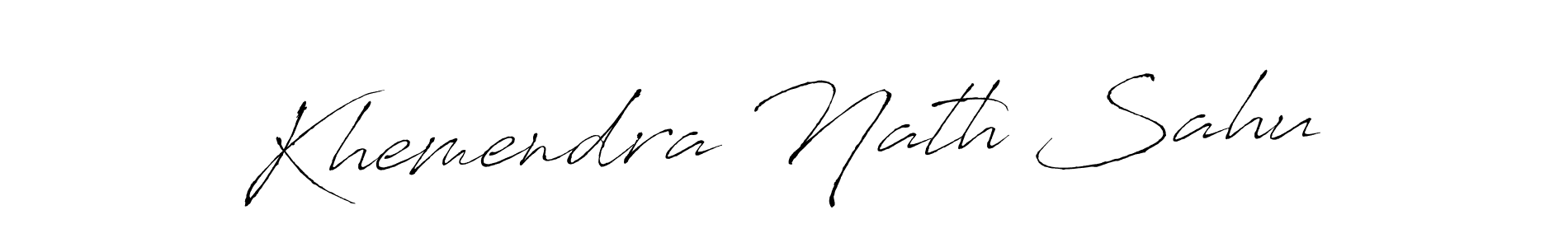 You should practise on your own different ways (Antro_Vectra) to write your name (Khemendra Nath Sahu) in signature. don't let someone else do it for you. Khemendra Nath Sahu signature style 6 images and pictures png