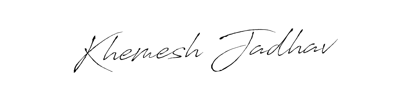 if you are searching for the best signature style for your name Khemesh Jadhav. so please give up your signature search. here we have designed multiple signature styles  using Antro_Vectra. Khemesh Jadhav signature style 6 images and pictures png