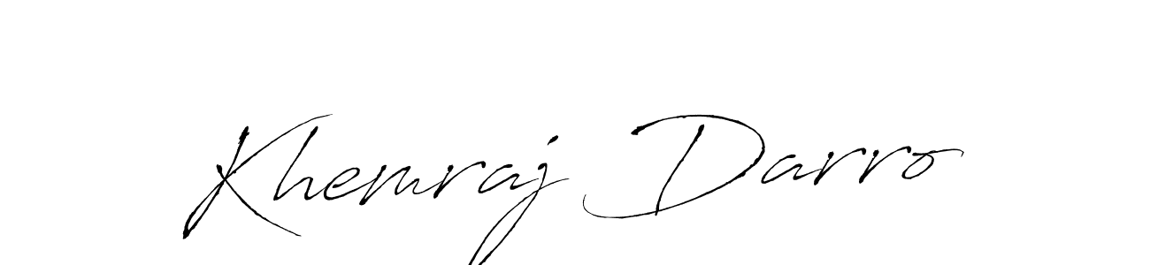 Khemraj Darro stylish signature style. Best Handwritten Sign (Antro_Vectra) for my name. Handwritten Signature Collection Ideas for my name Khemraj Darro. Khemraj Darro signature style 6 images and pictures png